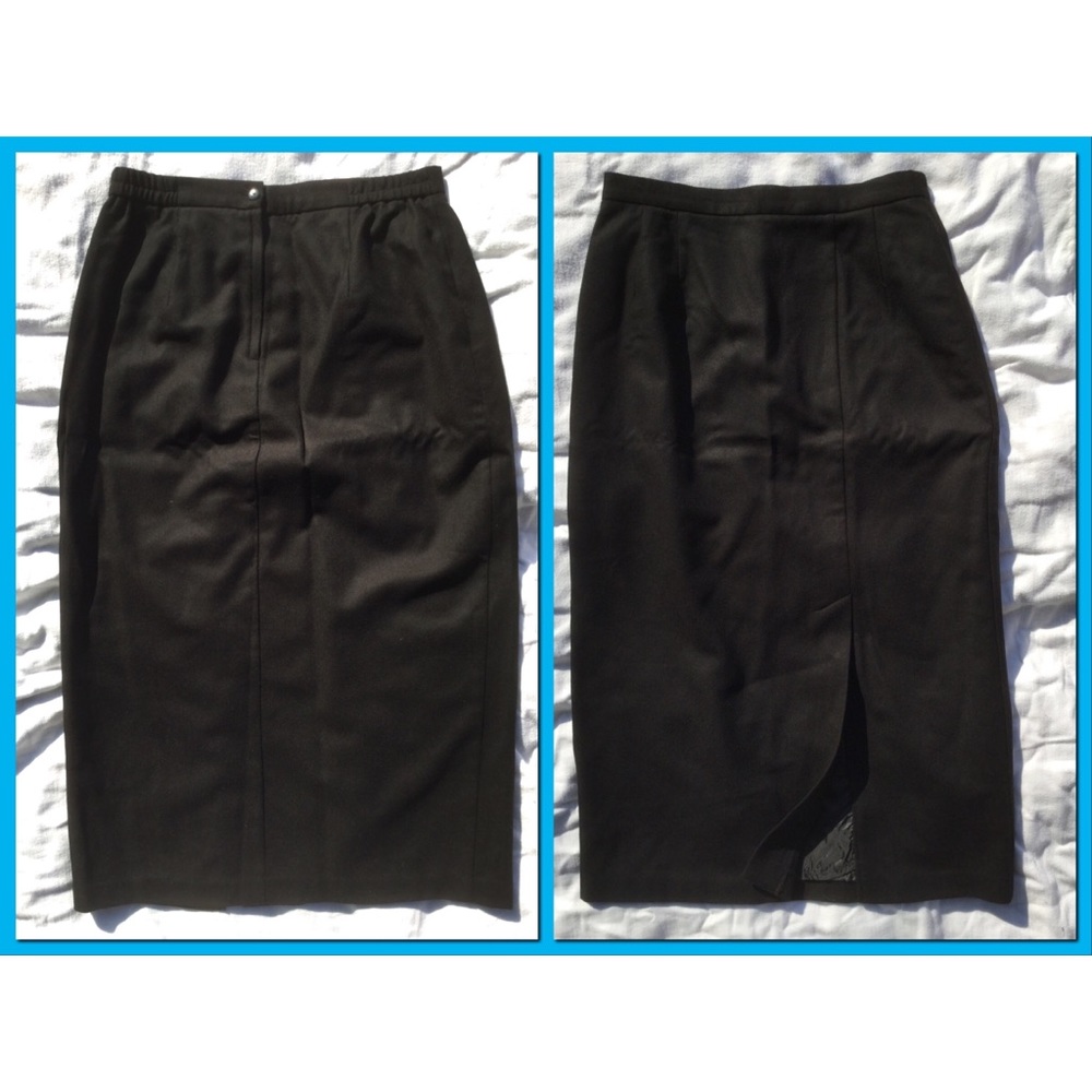 Vtg Wool Skirt, sz 14